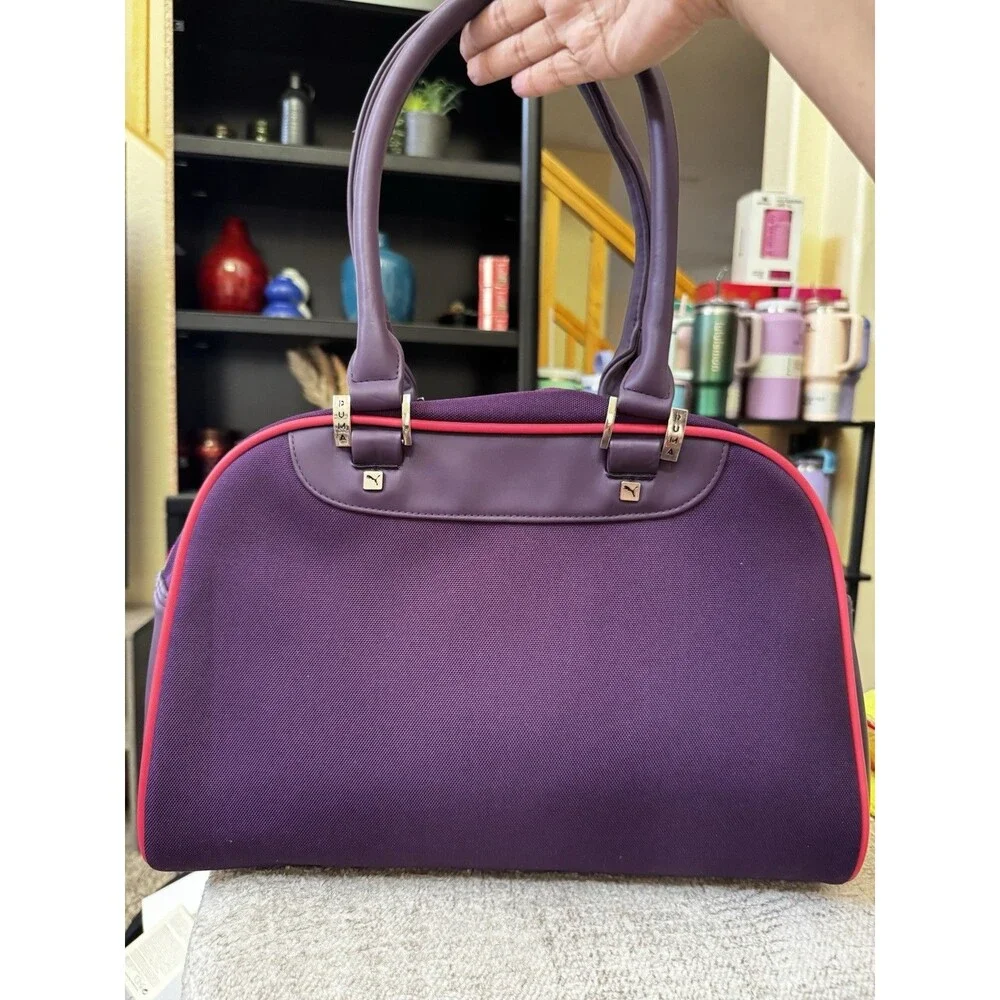 NWT  🔥 Puma Women Mesh Grip Purple Pink Shoulder Bag Carry-All Plum Purple MINT